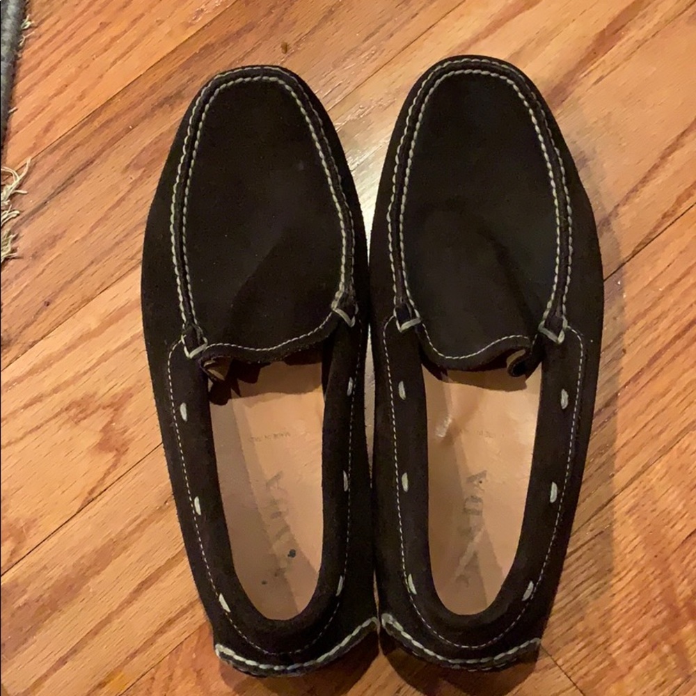 Used Prada brown shade loafers